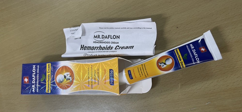 Thuốc trị bệnh trĩ MR.DAFLON giả mạo nhãn hiệu được rao bán trên Shopee