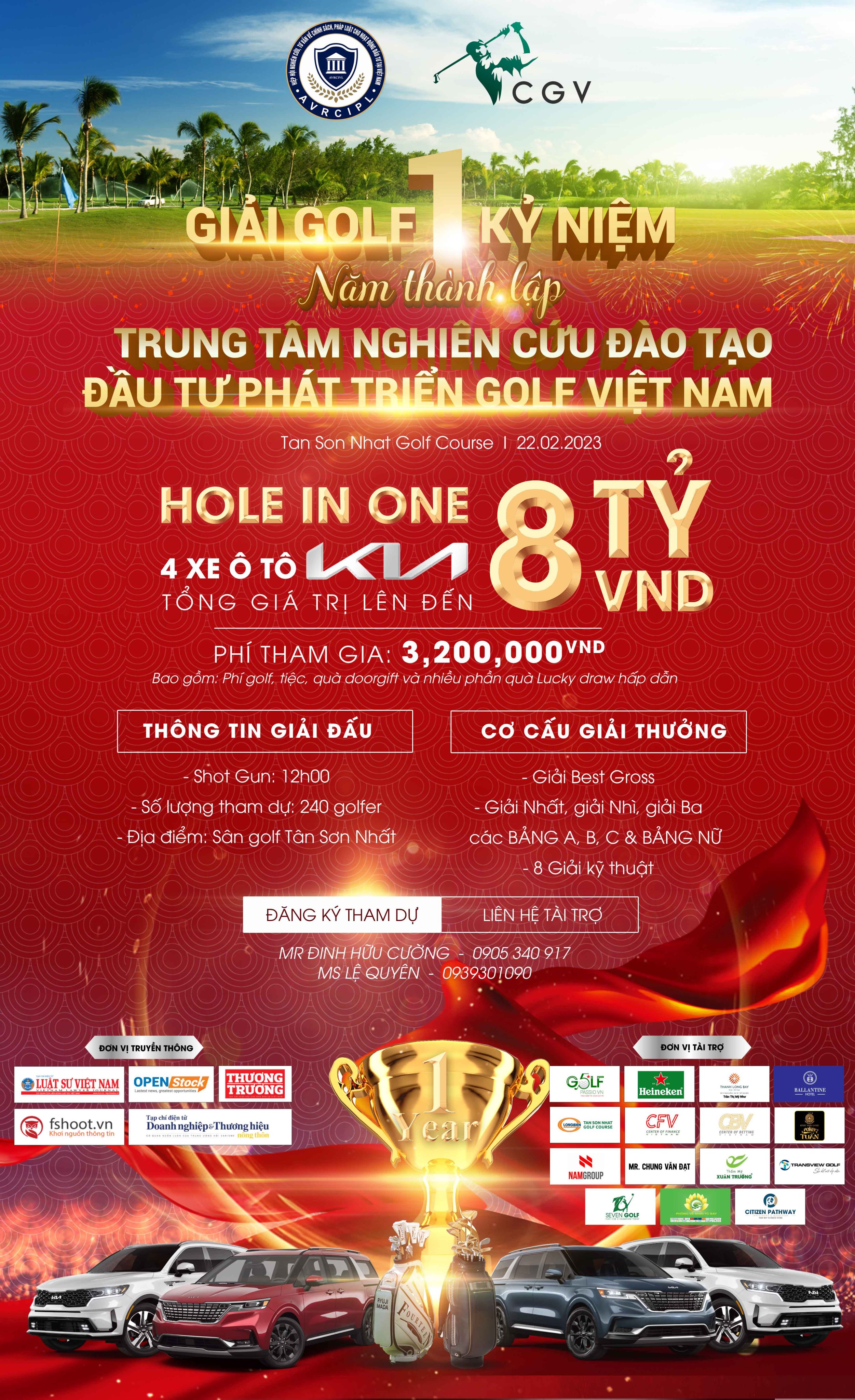 Khởi tranh giải golf Kỷ niệm một năm thành lập Trung tâm Nghiên cứu đào tạo, đầu tư phát triển golf Việt Nam