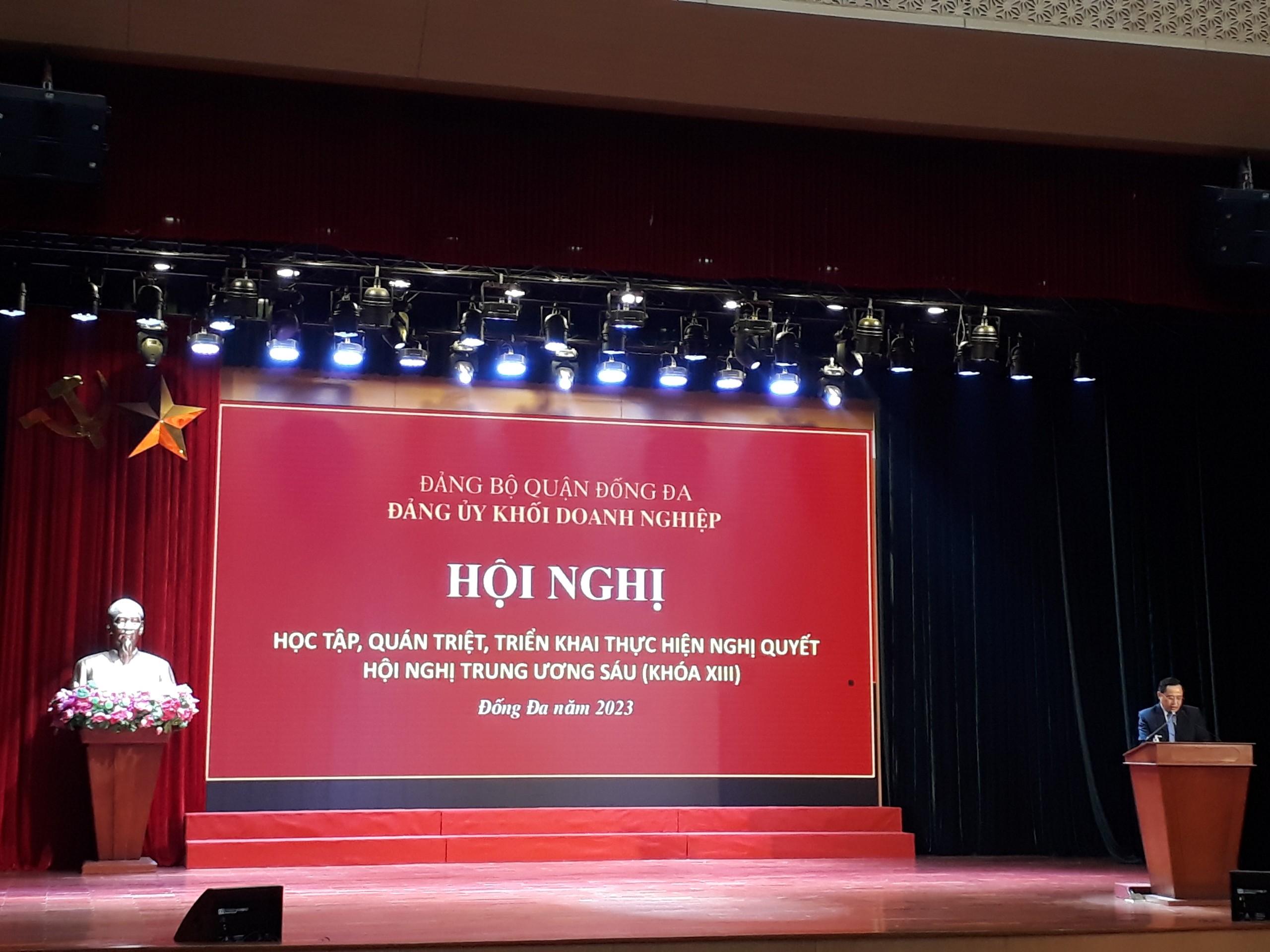 Đảng ủy Khối DN quận Đống Đa học tập, quán triệt Nghị quyết Hội nghị Trung ương 6, khóa XIII