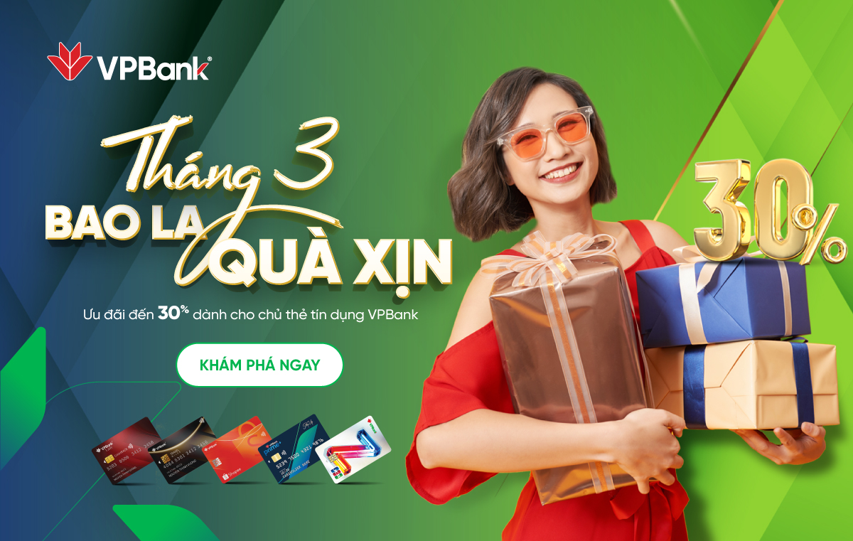 Ngập tràn ưu đãi dành cho chủ thẻ tín dụng VPBank dịp 83