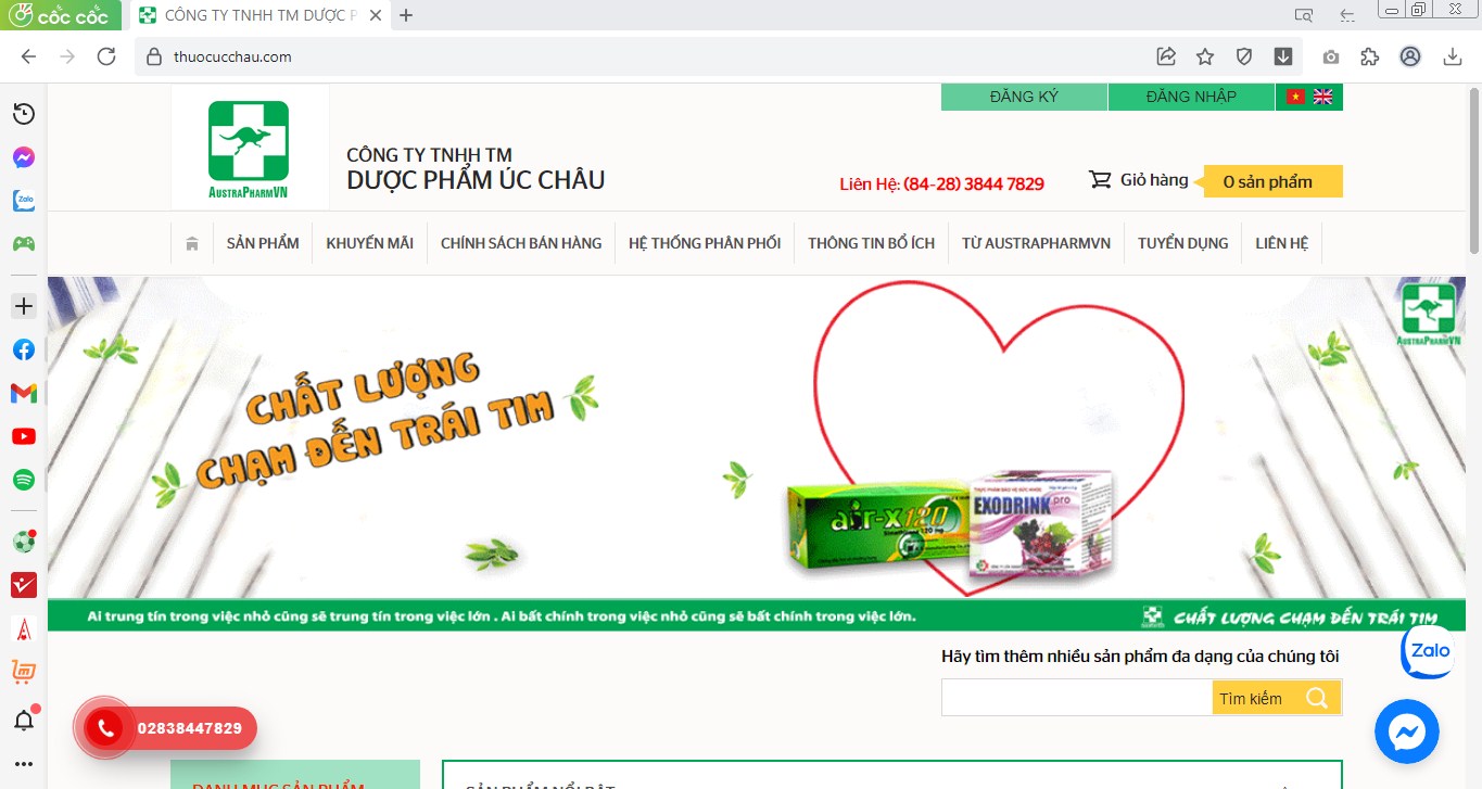 Không cập nhật tiêu chuẩn chất lượng thuốc, nguyên liệu làm thuốc Dược phẩm Úc Châu bị phạt 50 triệu đồng