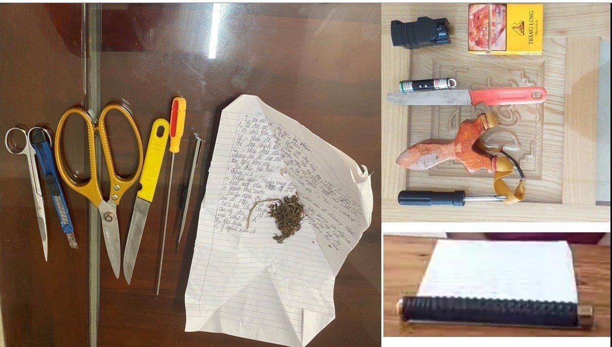 Thanh Hóa Công an tỉnh đồng loạt kiểm tra phát hiện hàng trăm học sinh mang vật cấm và hung khí đến trường