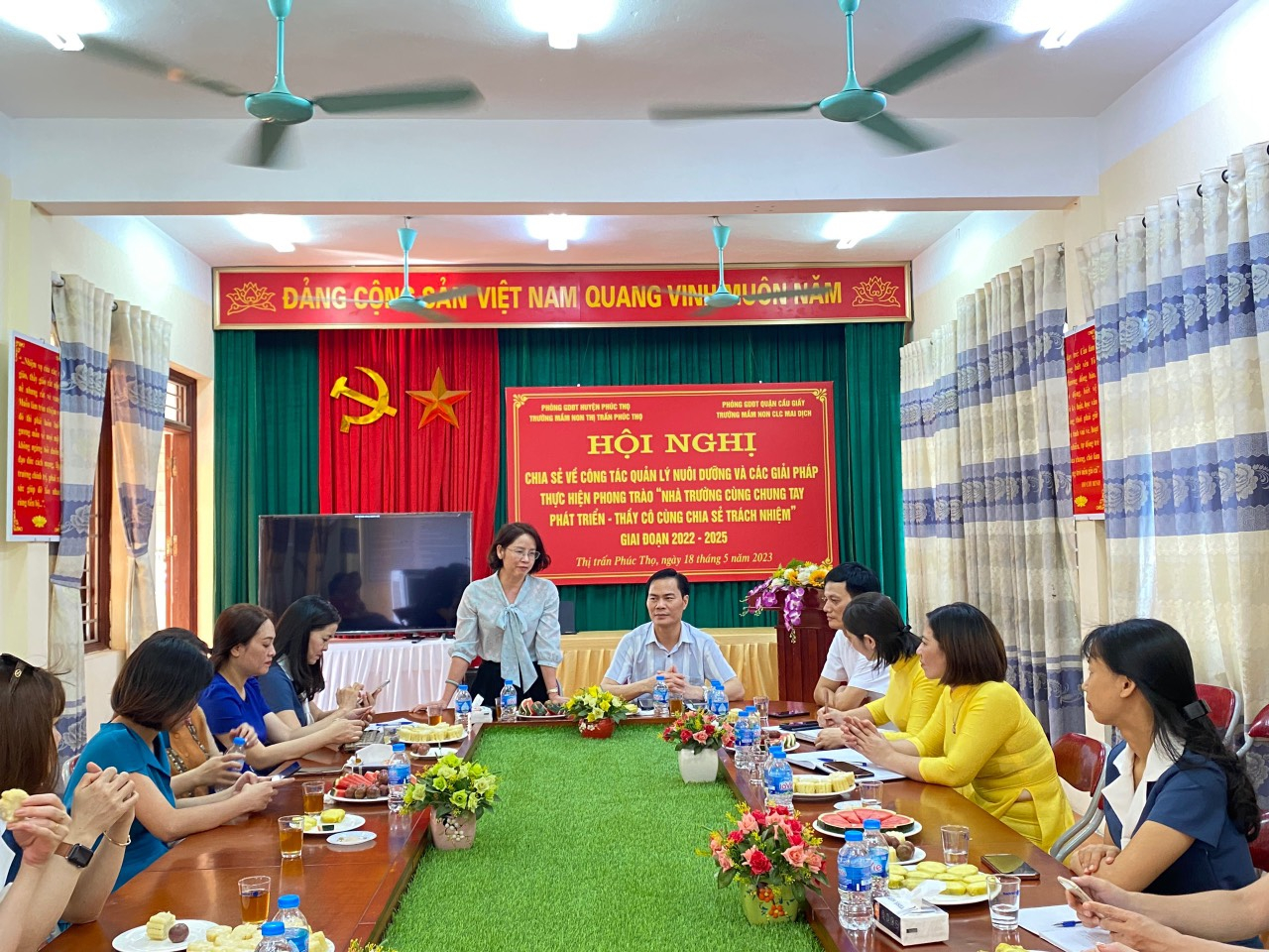 Hội nghị Chia sẻ về công tác quản lý nuôi dưỡng và các giải pháp thực hiện phong trào Nhà trường cùng chung tay phát triển – Thầy cô cùng chia sẻ trách nhiệm