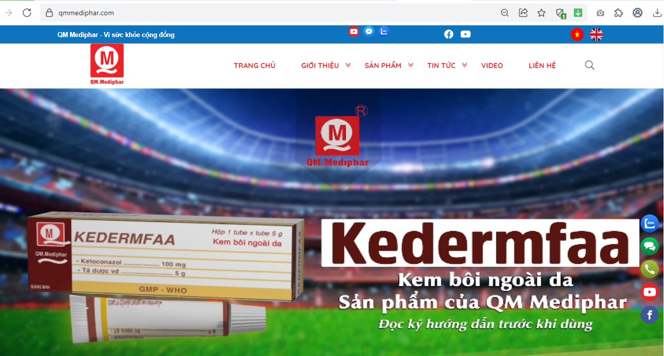 Vi phạm về thuốc, Dược phẩm Quang Minh bị xử phạt 100 triệu đồng