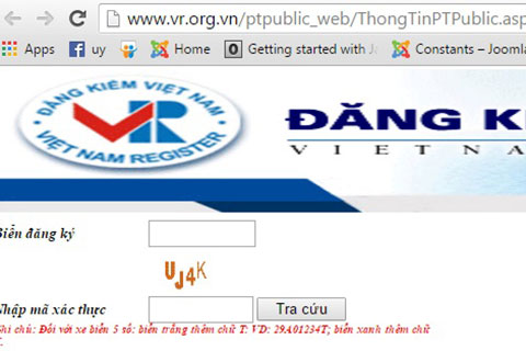 Hướng dẫn tra cứu thông tin và in giấy xác nhận gia hạn đăng kiểm