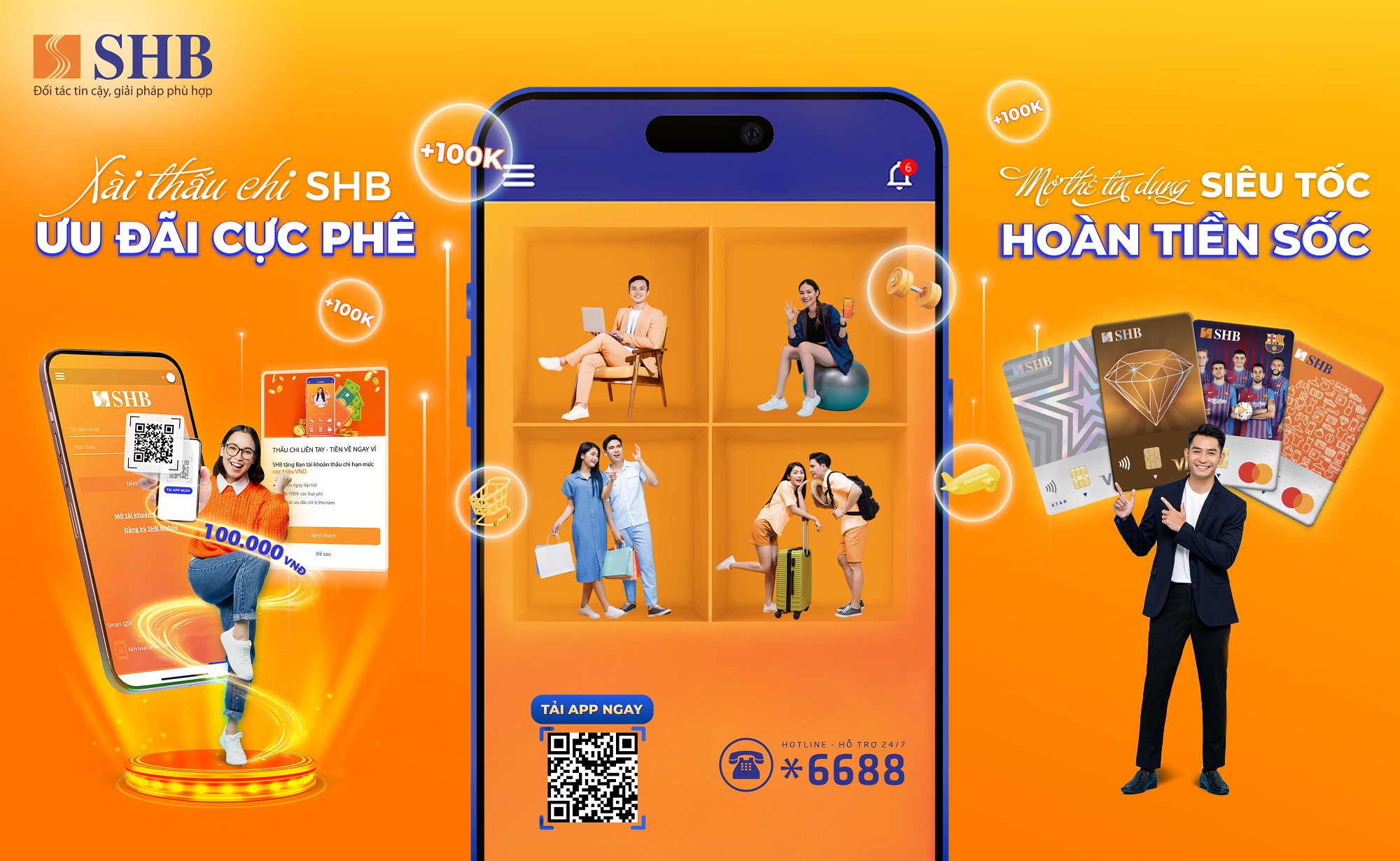 SHB dành 600 triệu đồng ưu đãi cho khách hàng mở thấu chi và thẻ tín dụng 