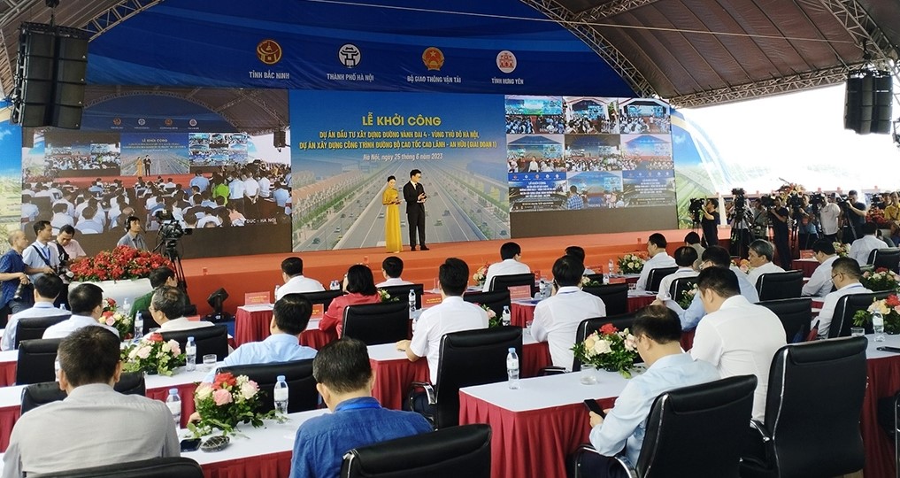 Chính thức khởi công Dự án đầu tư xây dựng đường Vành đai 4 - Vùng Thủ đô