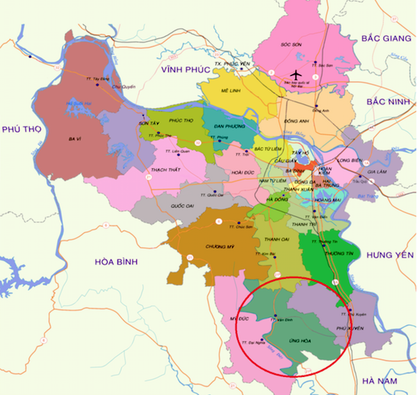 Điểm danh các xã thuộc Thanh Oai, Thường Tín hoặc Ứng Hòa là điểm xây dựng sân bay thứ hai ở Thủ đô