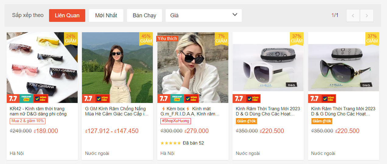 Thị trường kính râm Hàng giả, hàng nhái tràn lan trên sàn thương mại điện tử Shoppe, Lazada