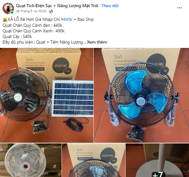 Cơn bão giải cứu quạt tích điện Người kinh doanh đang ngồi trên đống lửa