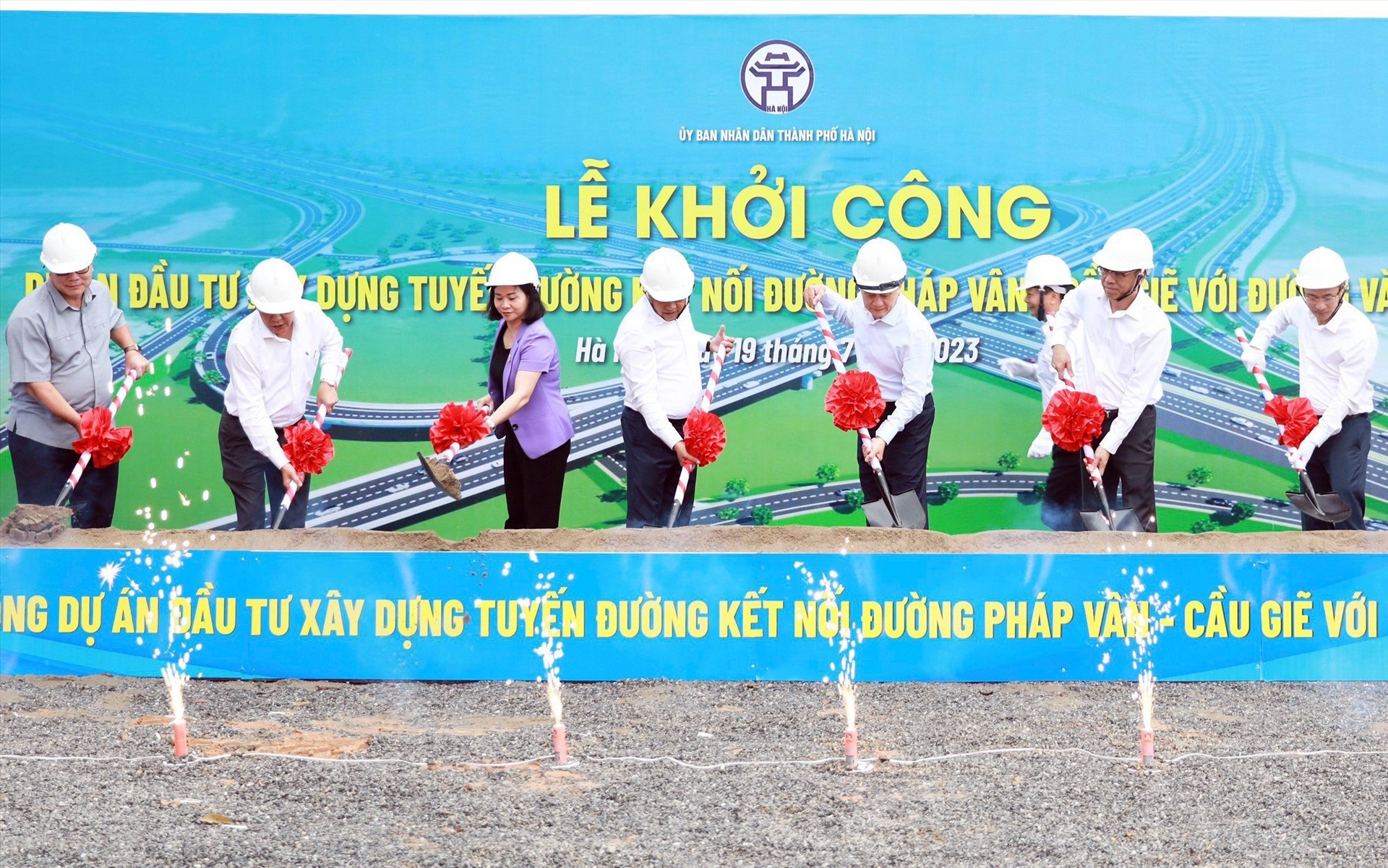 TP Hà Nội khởi công dự án đầu tư xây dựng tuyến đường nối cao tốc Pháp Vân  Cầu Giẽ với Vành đai 3 