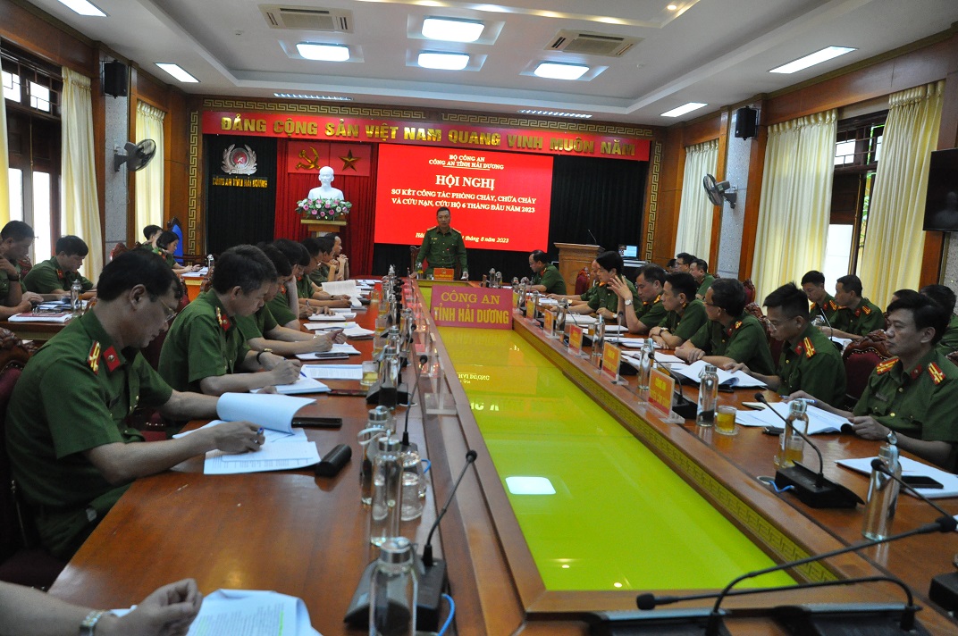 Công an tỉnh Hải Dương tổ chức hội nghị sơ kết công tác PCCC và CNCH 6 tháng đầu năm 2023