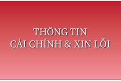 Thông tin cải chính, xin lỗi