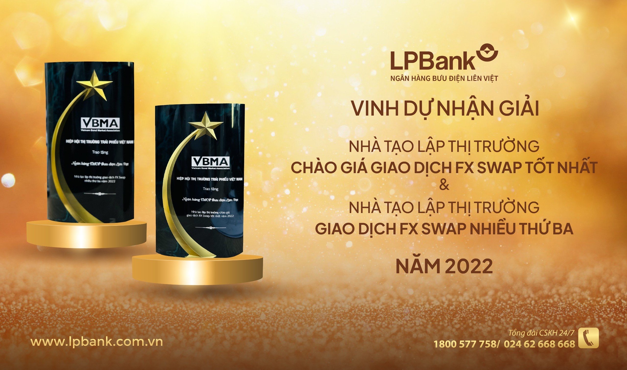 LPBank được vinh danh ở vị trí cao trong các giải thưởng Nhà tạo lập thị trường của VBMA năm 2022