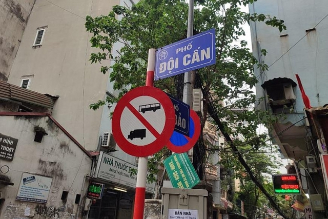 Hà Nội điều chỉnh tổ chức giao thông trên tuyến phố Đội Cấn