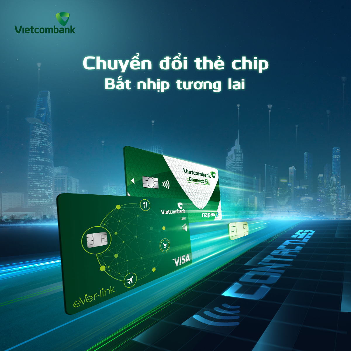 Vietcombank Chip Contactless – Chìa khóa mở ra sự tiện lợi trong xu hướng sống số