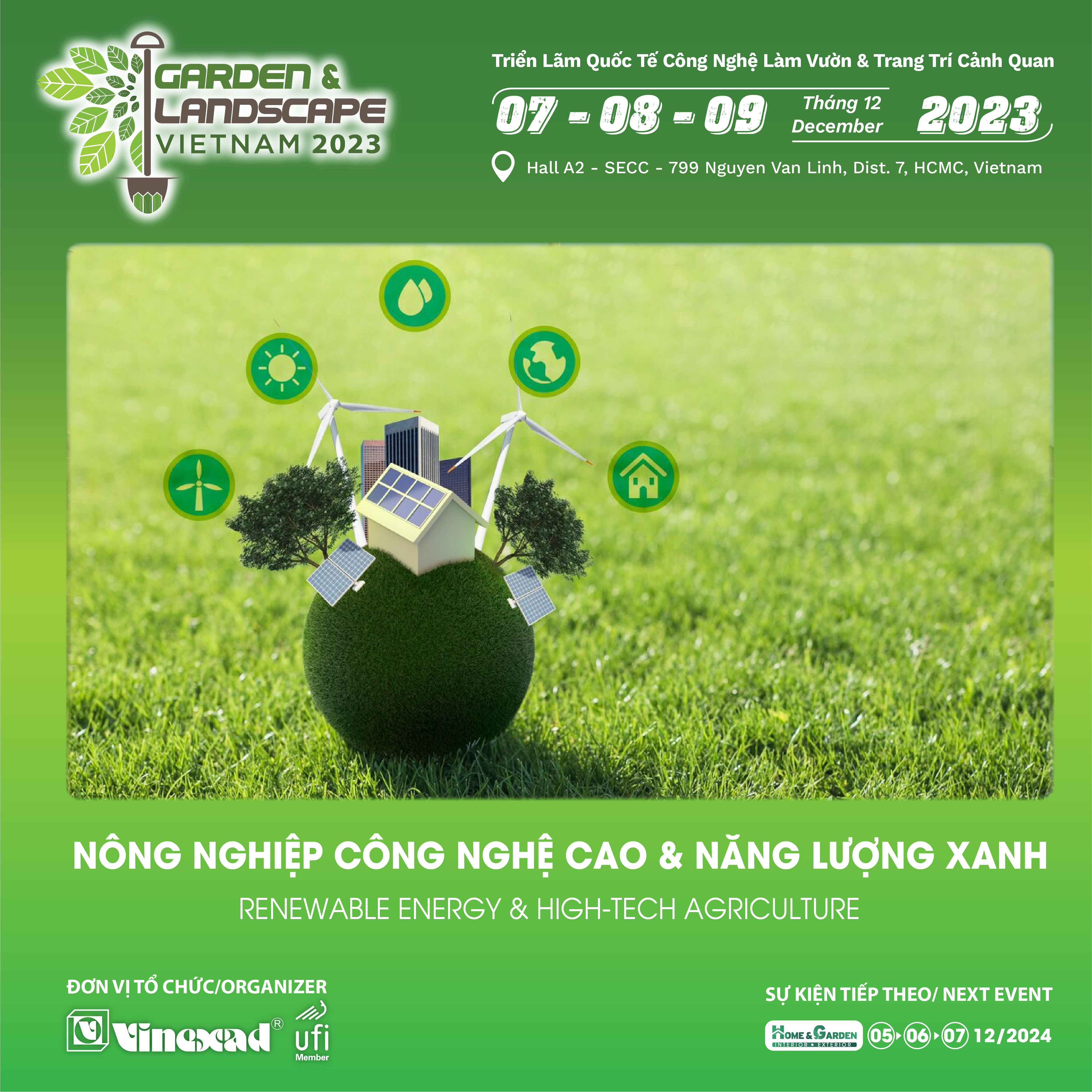 Triển lãm Quốc tế Công nghệ làm vườn và Trang trí cảnh quan Việt Nam 2023