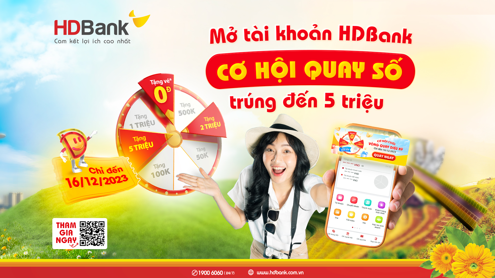Khách hàng hốt lộc cuối năm khi mở tài khoản HDBank