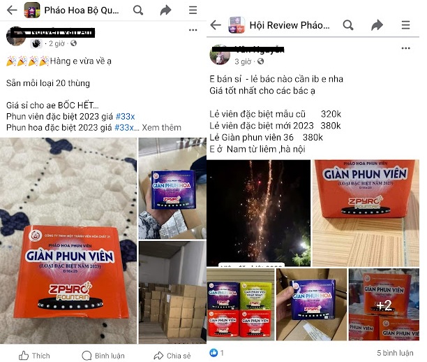 Chợ mạng rầm rộ bán pháo hoa chơi Tết, người mua nên cảnh giác