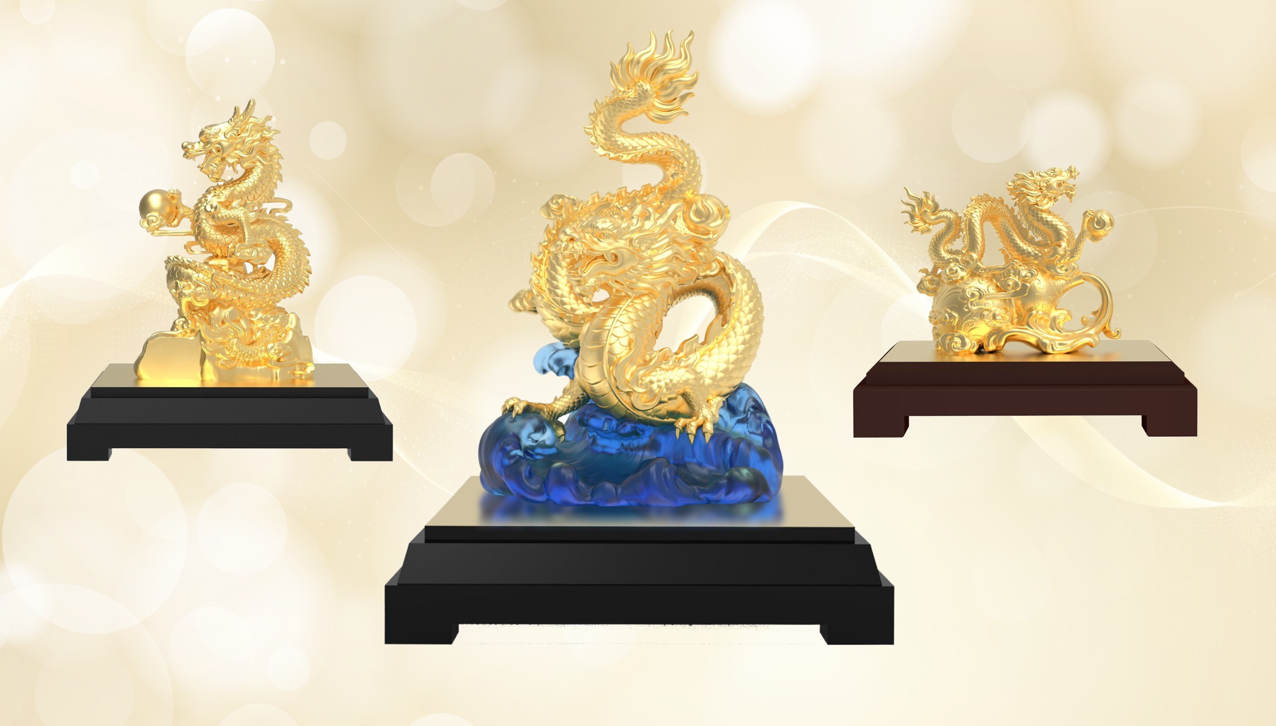 Quà tặng vàng Kim Long cho năm Rồng hoàng kim