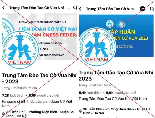 Lập fanpage Trung tâm Đào tạo Cờ vua nhí để chiếm đoạt tài sản