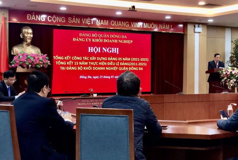 Đảng uỷ Khối DN quận Đống Đa Tổng kết công tác xây dựng Đảng 5 năm (2021 – 2025) và 15 năm thực hiện điều lệ Đảng (2011 – 2025)