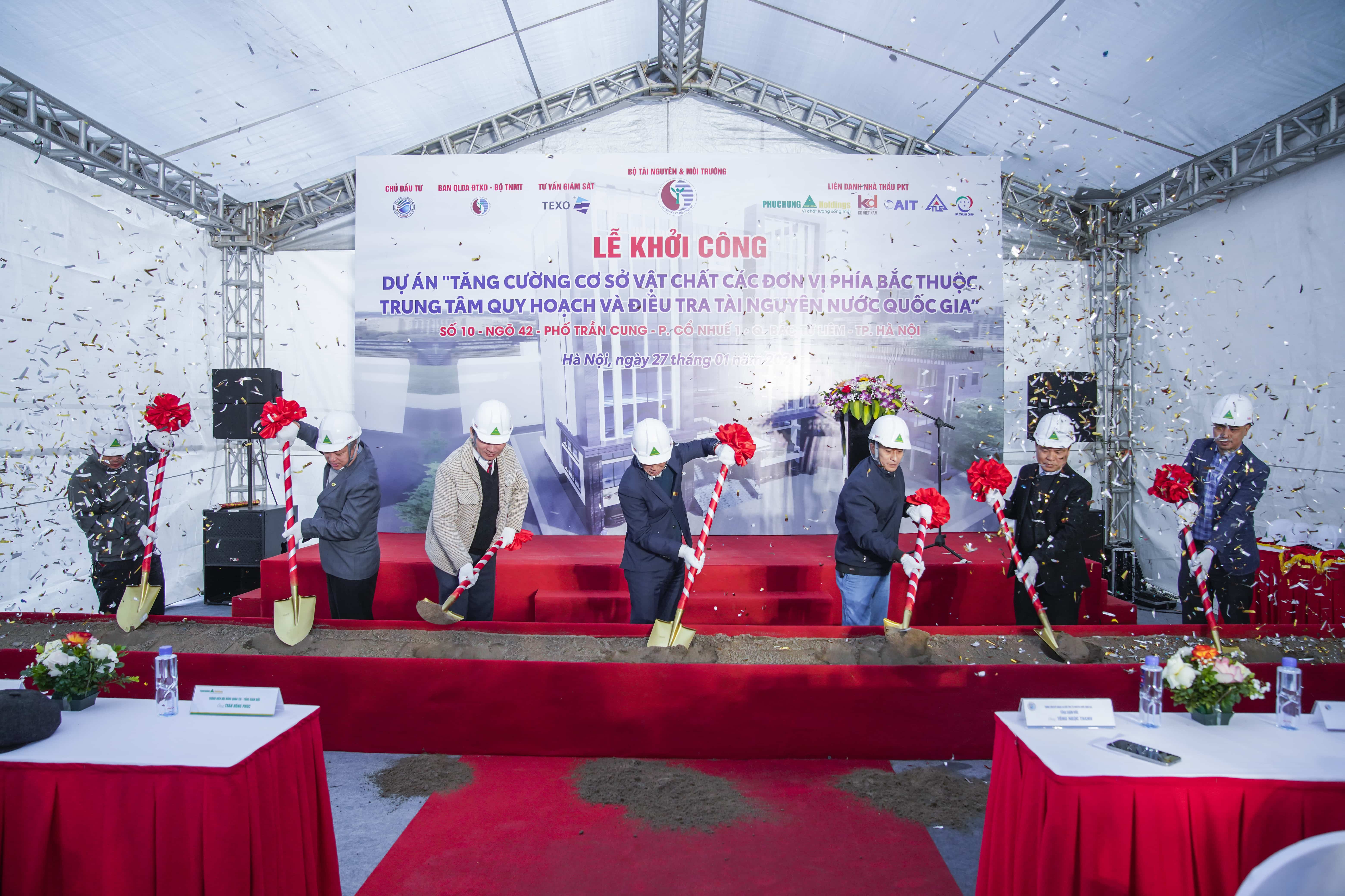 Khởi công dự án Tăng cường cơ sở vật chất các đơn vị phía Bắc thuộc Trung tâm Quy hoạch  Điều tra Tài nguyên nước quốc gia