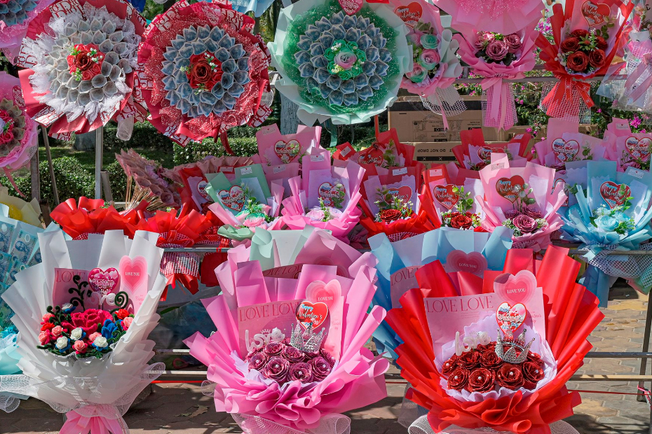 Bất chấp giá rẻ, thị trường quà tặng ngày Vanlentine vẫn kém sôi động