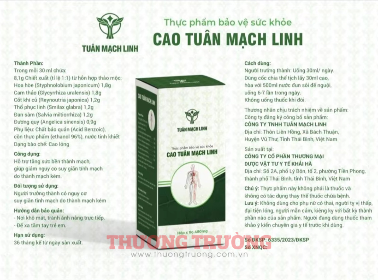 Công ty Tuân Mạch Linh đang lừa dối NTD khi nổ quảng cáo TPBVSK như thuốc ‘đặc trị’