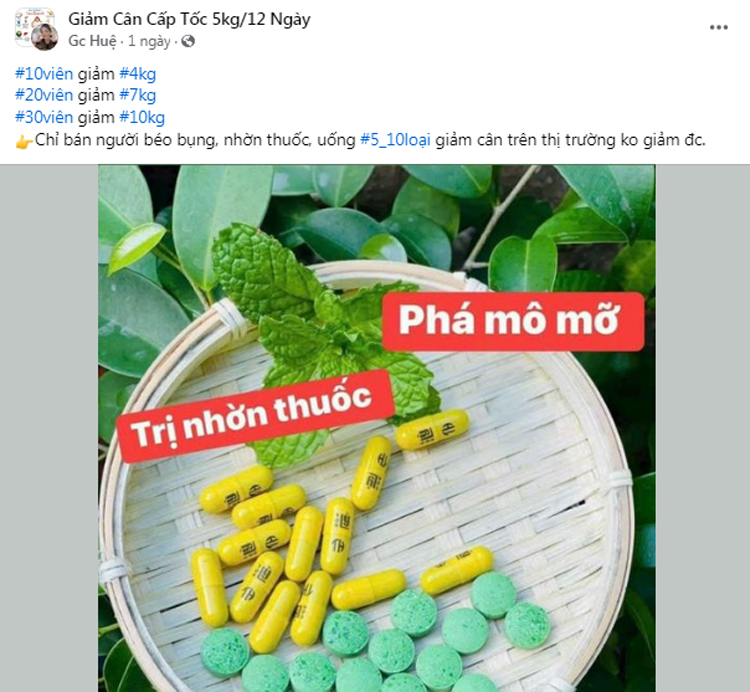 Sản phẩm giảm cân Ẩn hoạ khôn lường