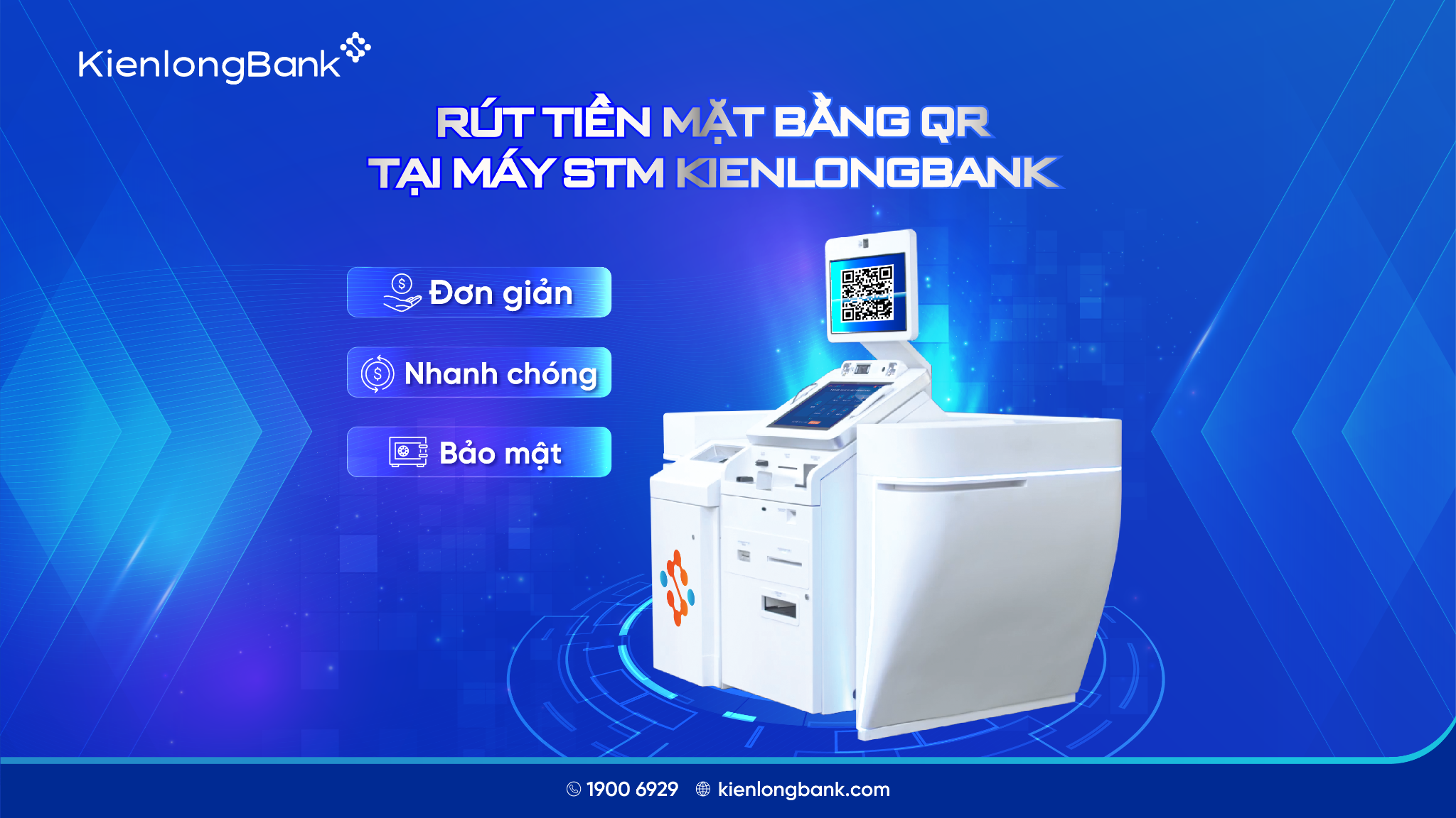 Không cần thẻ vẫn có thể rút tiền mặt với máy STM của KienlongBank