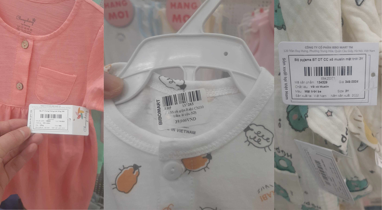 Bán quần áo trẻ em không dấu hợp quy, chuỗi Bibomart phớt lờ quy định