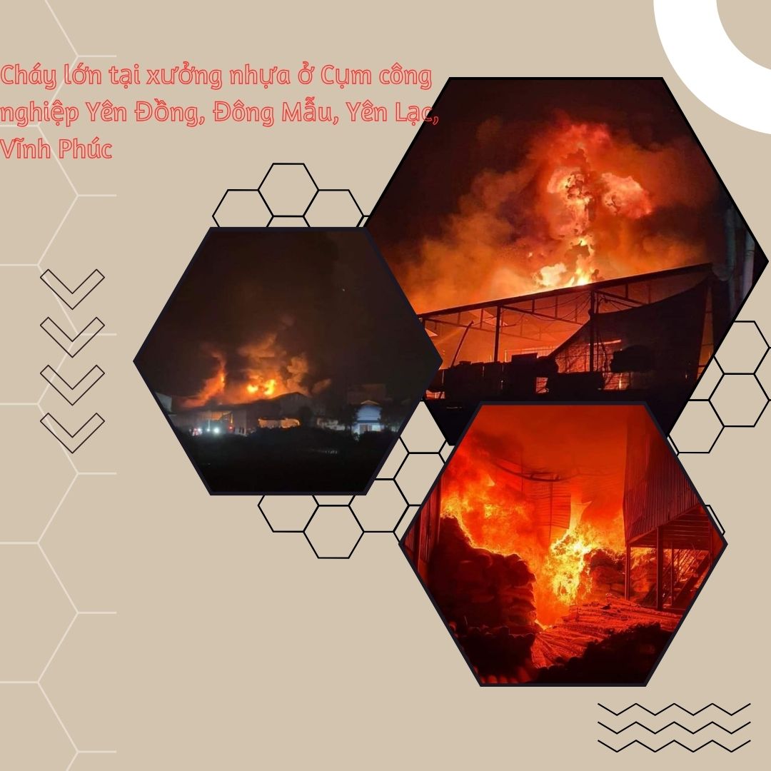 Cháy lớn tại xưởng nhựa trong Cụm công nghiệp tại Vĩnh Phúc