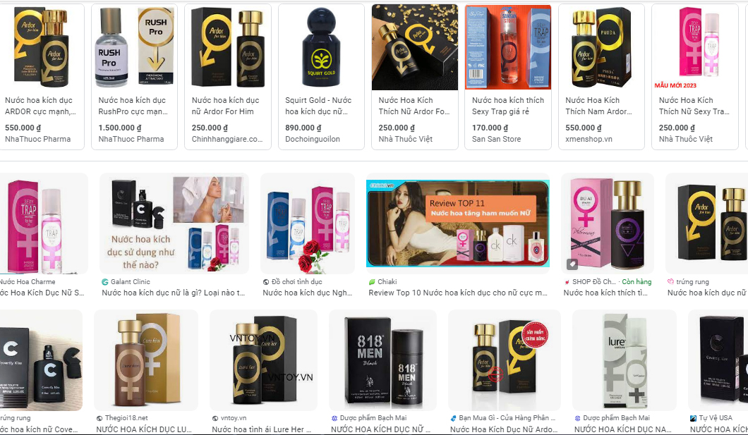 Cẩn trọng với các sản phẩm kích dục bán trên chợ mạng