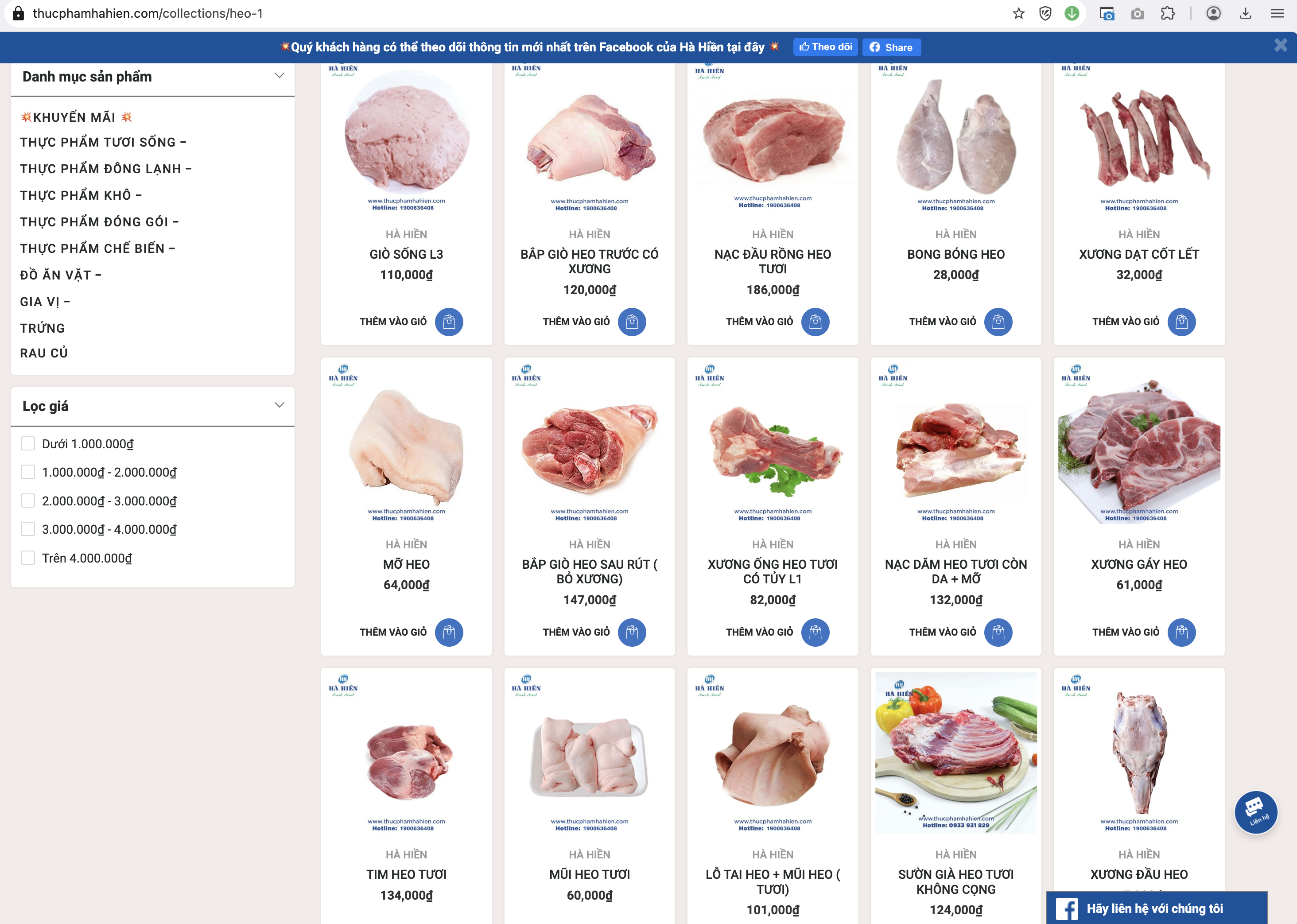 Giá thịt heo ngày 184 Đi ngang sau phiên tăng giá