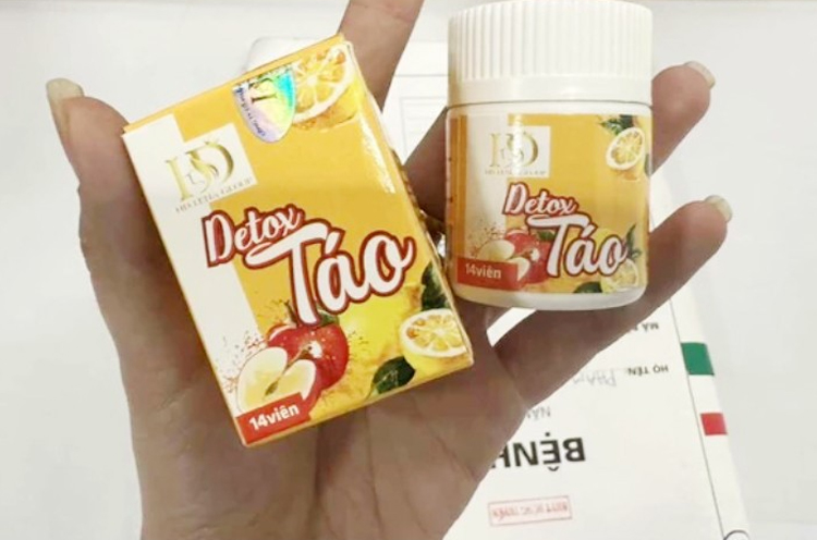 Cảnh báo sản phẩm Detox Táo hỗ trợ giảm cân chứa chất cấm