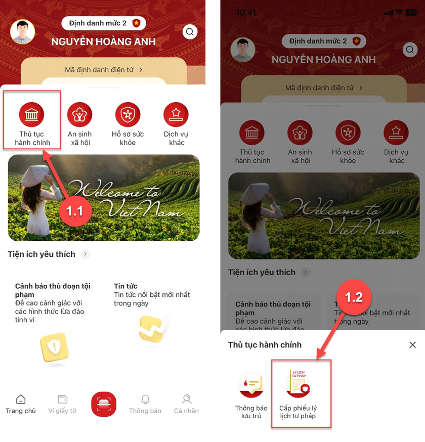 Thí điểm cấp phiếu Lý lịch tư pháp trên VNeID từ ngày mai 224
