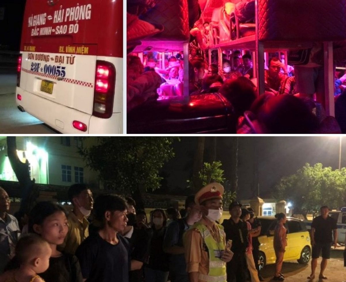 Xử phạt xe khách tuyến Hải Phòng - Hà Giang, 43 chỗ nhưng nhồi nhét 90 khách