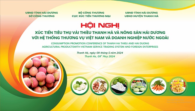 Hải Dương Tổ chức Hội nghị xúc tiến tiêu thụ vải thiều Thanh Hà tại 50 điểm cầu nước ngoài