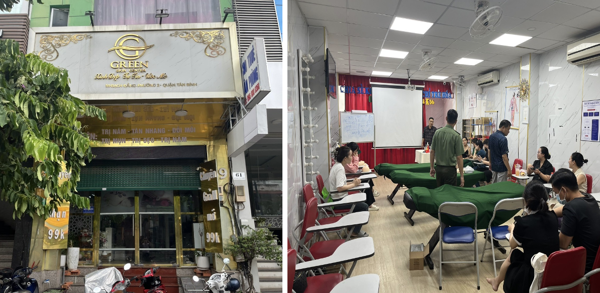 Green Skin Center ngang nhiên tổ chức đào tạo tiêm filler, botox trái phép