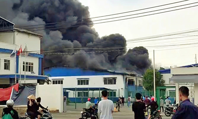 Đồng Nai Cháy lớn tại Công ty TNHH Xin Rong International