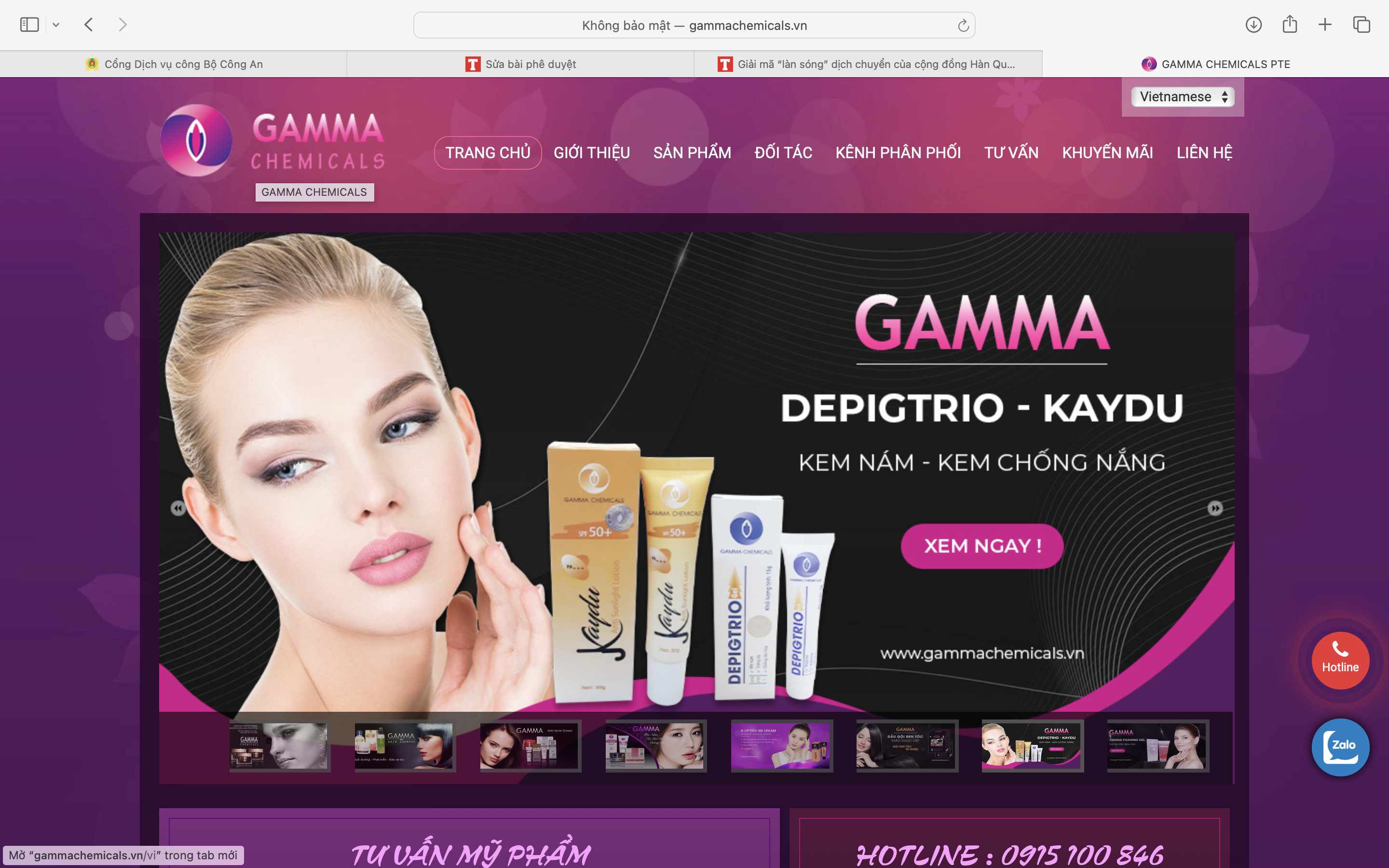 Thu hồi, tiêu hủy toàn quốc sữa rửa mặt Gammaphil kém chất lượng