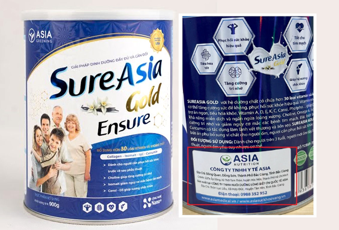 Sản phẩm Sure Asia Gold, sữa non tổ yến Neslac có dấu hiệu vi phạm