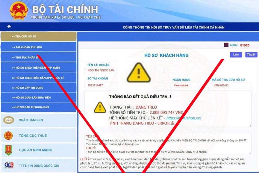 Cảnh báo việc giả mạo văn bản, con dấu và website của Bộ Tài chính