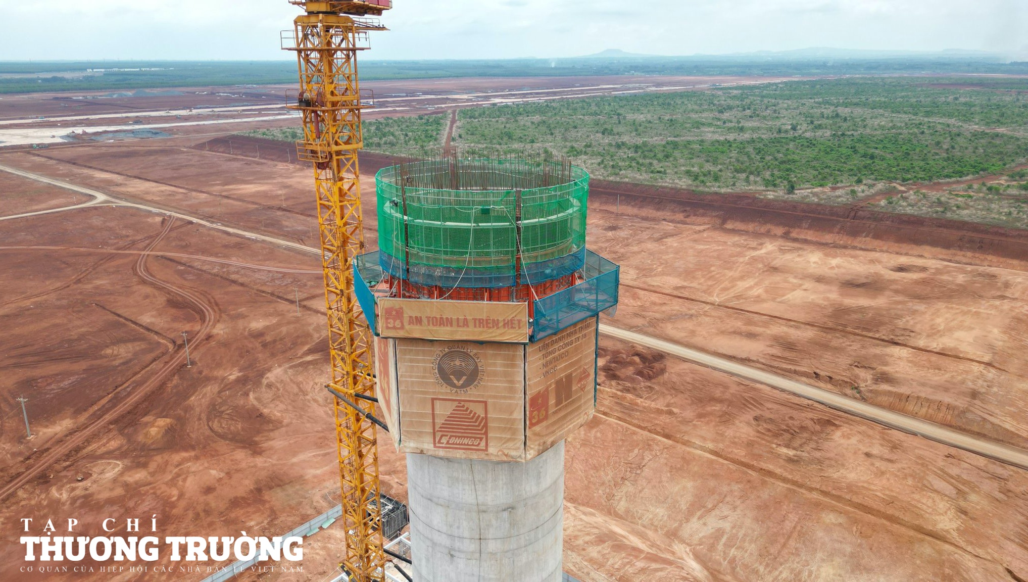 Tháp không lưu sân bay Long Thành vượt nắng mưa rút ngắn tiến độ