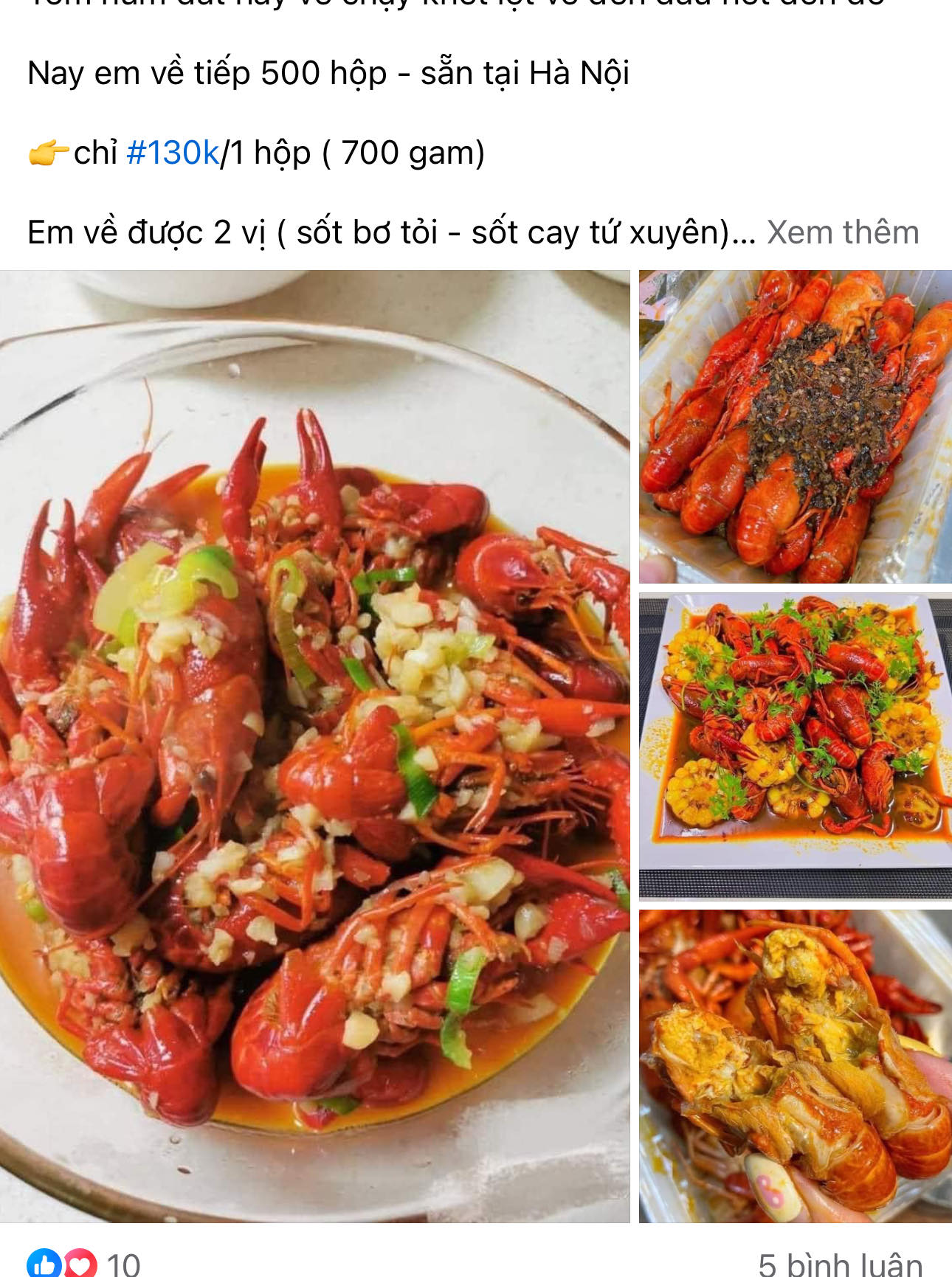 Tôm hùm đất vẫn rao bán tràn lan bất chấp lệnh cấm