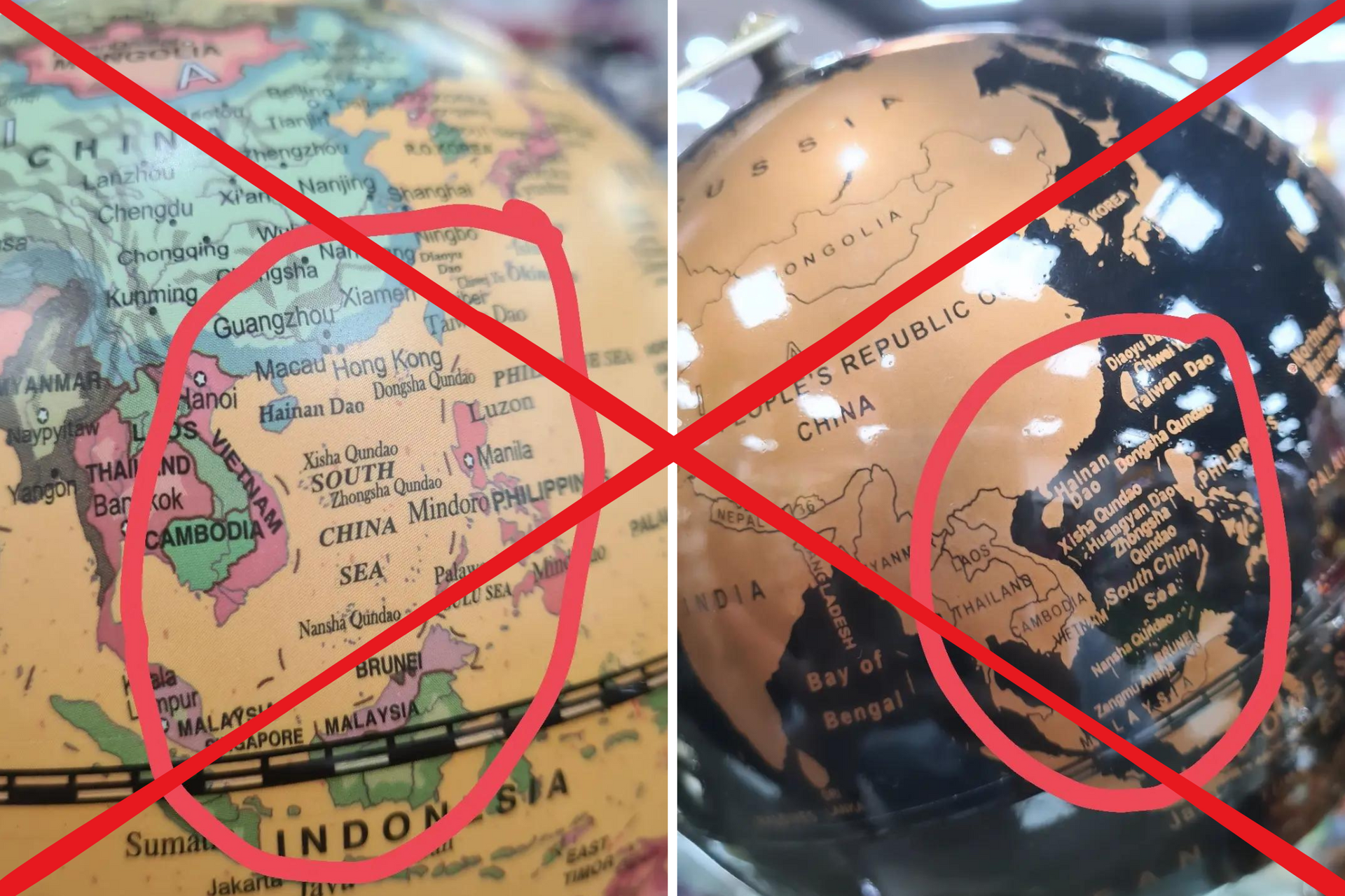 Nhà sách Tân Việt nói gì trước thông tin bán quả địa cầu có in hình đường lưỡi bò phi pháp