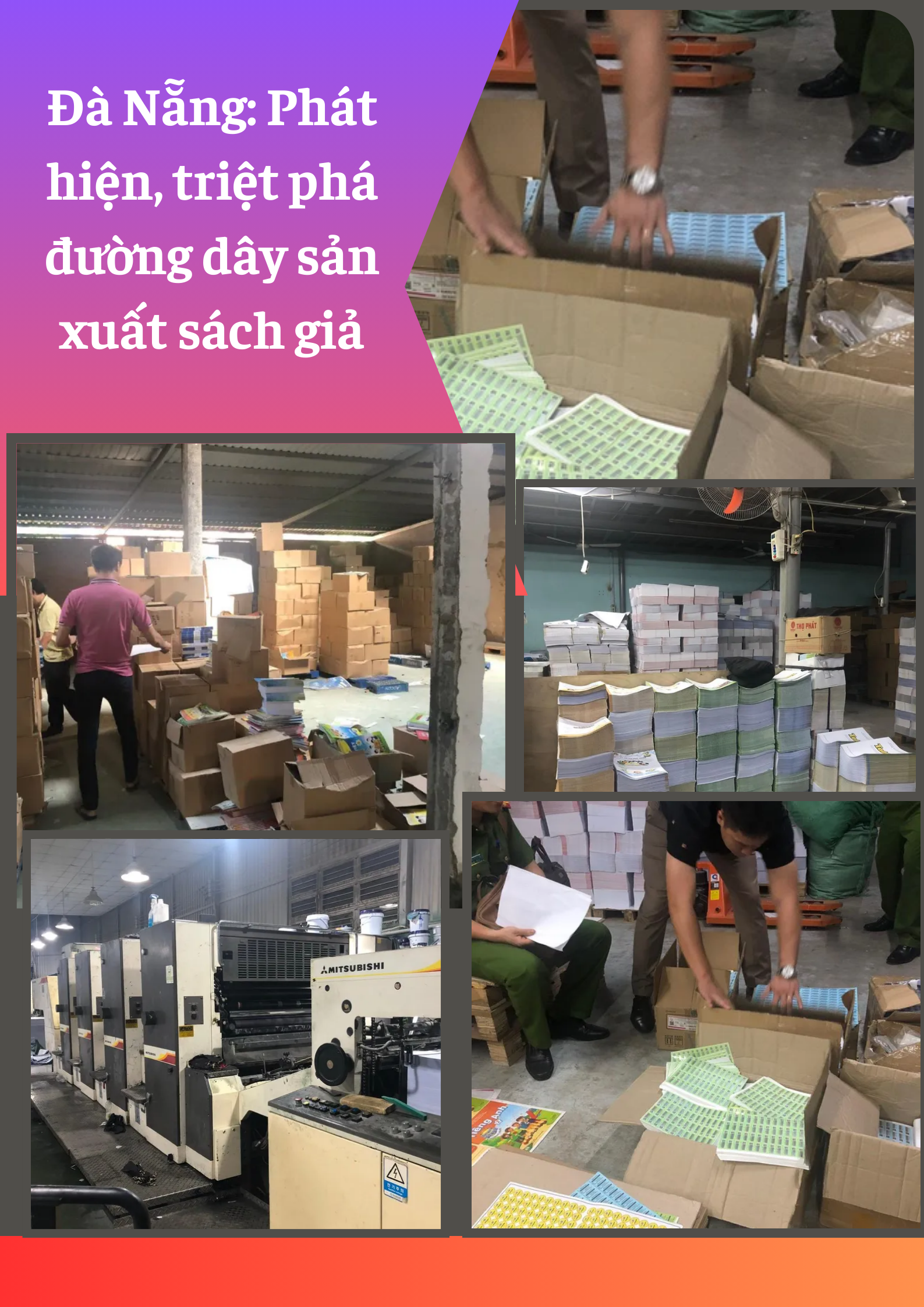 Đà Nẵng Phát hiện, triệt phá đường dây sản xuất, tiêu thụ hơn 4 triệu cuốn sách giả