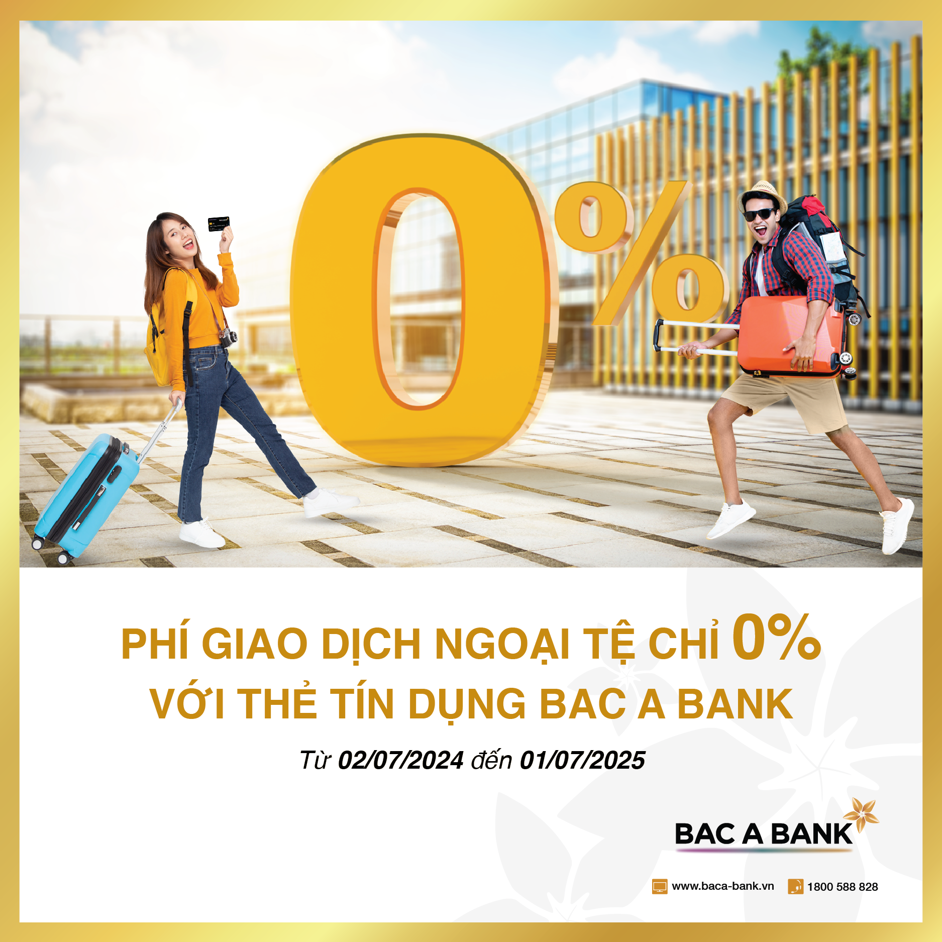 Thẻ tín dụng BAC A BANK “chơi lớn”, miễn 100% phí giao dịch ngoại tệ