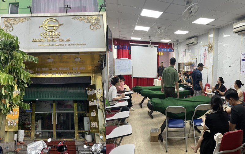 Cơ sở Green Skin Center bị đình chỉ vì cung cấp dịch vụ không phép